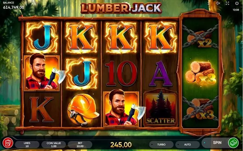 Main Screen Reels - Lumber Jack Endorphina Slots Game