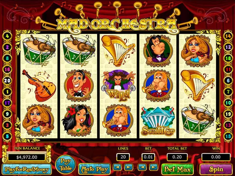 Main Screen Reels - Mad Orchestra Topgame Slots Game