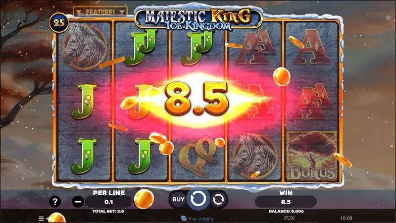 Winning Screenshot - Majestic King- Ice Kingdom Spinomenal Slots Game