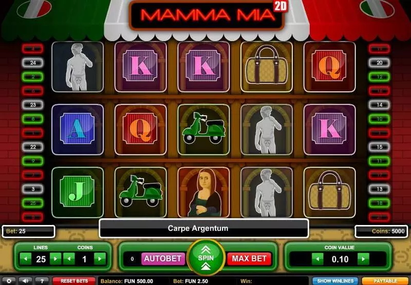 Main Screen Reels - Mamma Mia 1x2 Gaming Slots Game