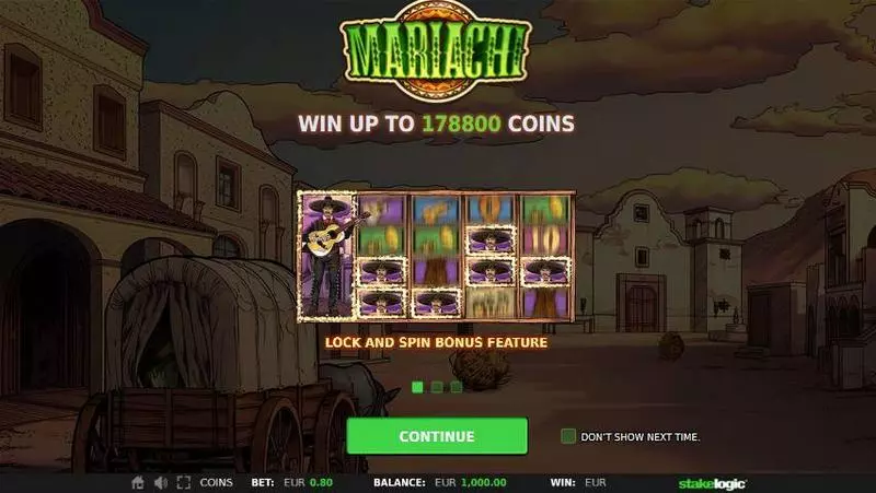Info and Rules - Mariachi StakeLogic Slots Game