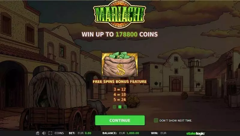 Free Spins Feature - Mariachi StakeLogic Slots Game