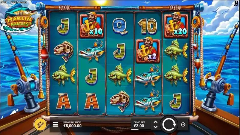 Main Screen Reels - Marlin Masters Hacksaw Gaming Slots Game