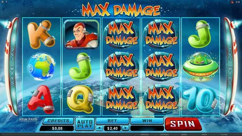 Main Screen Reels - Max Damage Microgaming Slots Game