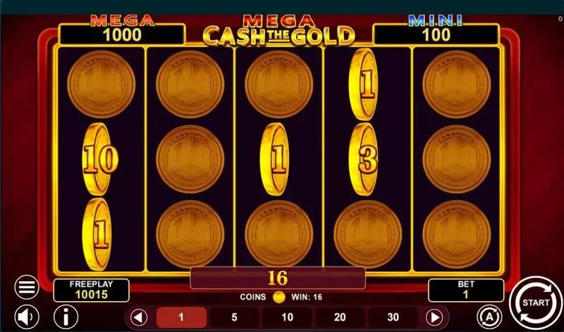 Main Screen Reels - Mega Cash the Gold  Slots Game