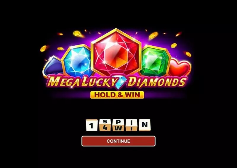 Introduction Screen - Mega Lucky Diamonds Hold And Win 1Spin4Win Slots Game