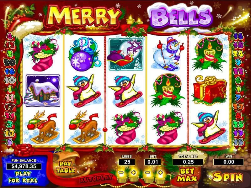 Main Screen Reels - Merry Bells Topgame Slots Game