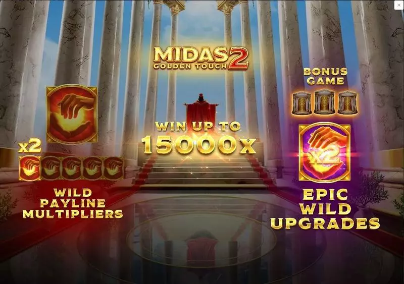 Info and Rules - Midas Golden Touch 2 Thunderkick Slots Game