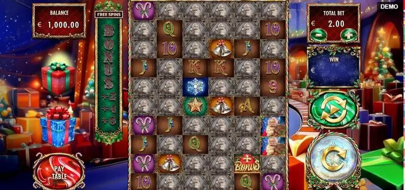 Main Screen Reels - Million Christmas 2 Red Rake Gaming Slots Game