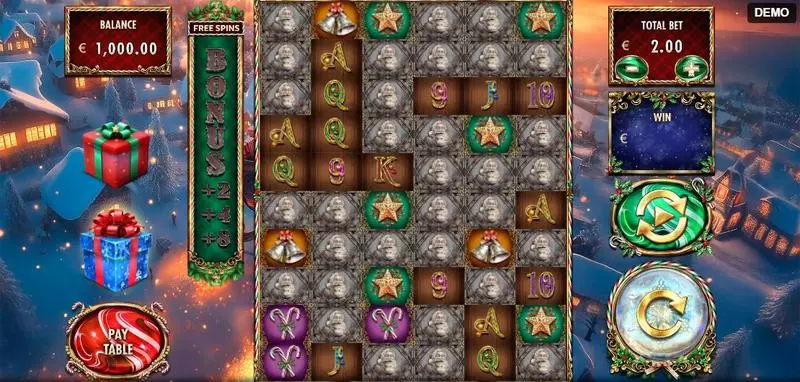 Main Screen Reels - Million Christmas 3 Red Rake Gaming Slots Game