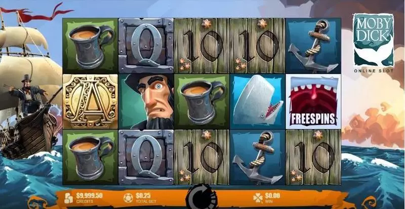 Main Screen Reels - Moby Dick Microgaming Slots Game