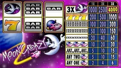 Main Screen Reels - Moon Crazy Microgaming Slots Game