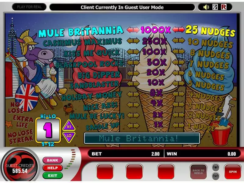 Bonus 1 - Mule Britannia Microgaming Slots Game