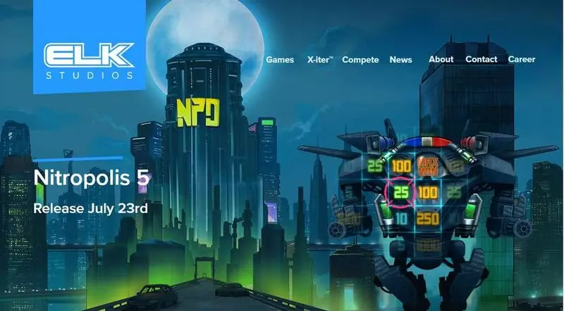 Introduction Screen - Nitropolis 5 Elk Studios Slots Game