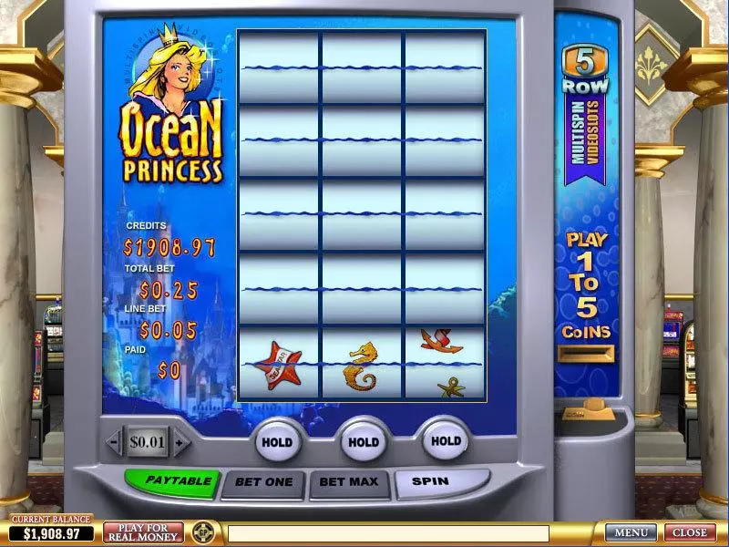 Main Screen Reels - Ocean Princess PlayTech Slots Game