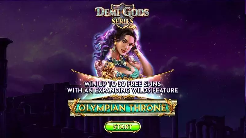 Introduction Screen - Olympian Throne Spinomenal Slots Game