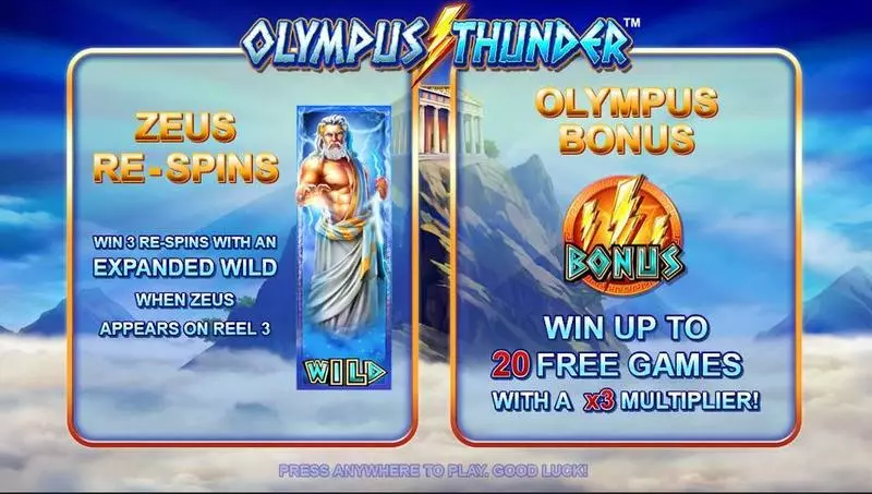 Info and Rules - Olympus Thunder Nyx Interactive Slots Game