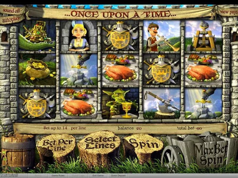 Main Screen Reels - Once Upon a Time BetSoft Slots Game