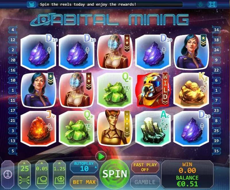 Main Screen Reels - Orbital Mining Topgame Slots Game