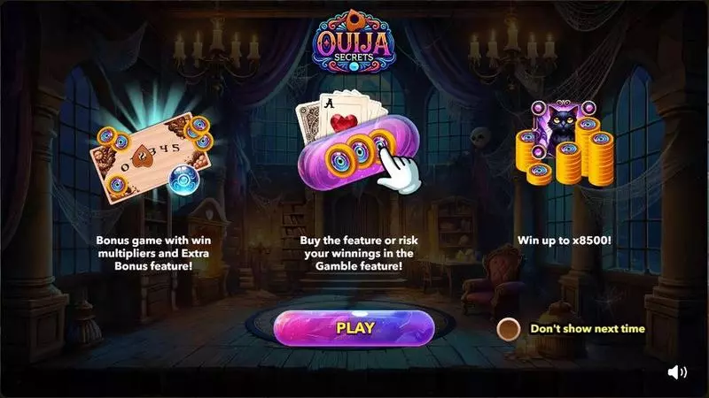 Info and Rules - Ouija Secrets Mascot Gaming Slots Game