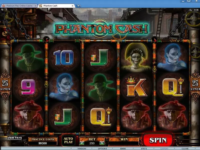 Main Screen Reels - Phantom Cash Microgaming Slots Game