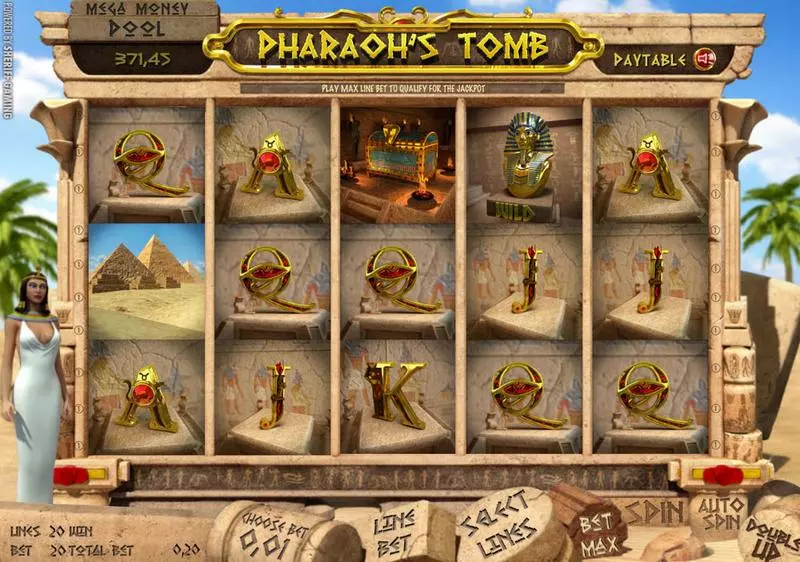 Main Screen Reels - Pharaoh's Tomb Sheriff Gaming Slots Game