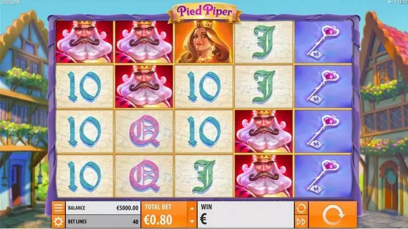 Main Screen Reels - Pied Piper Quickspin Slots Game