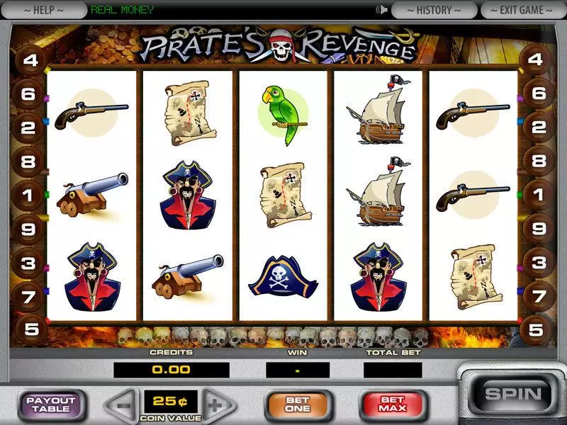 Main Screen Reels - Pirate's Revenge DGS Slots Game
