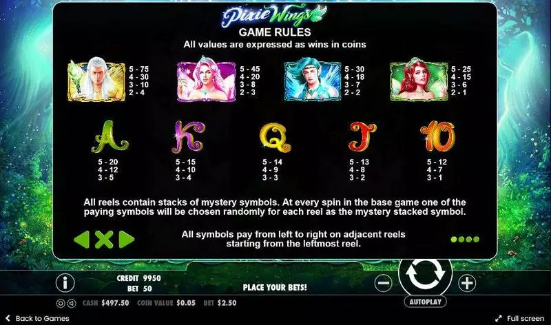 Info and Rules - Pixie Wings Pragmatic Play Slots Game
