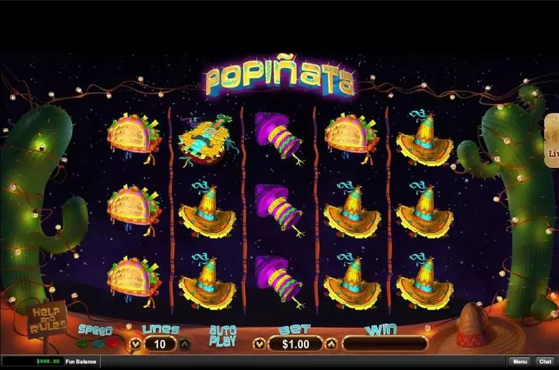 Main Screen Reels - Popinata RTG Slots Game