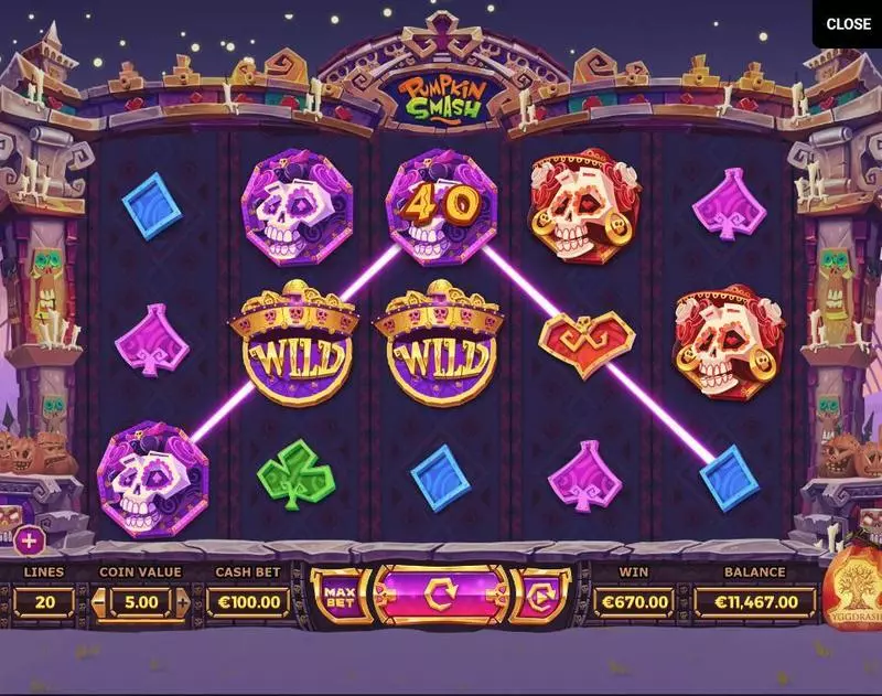 Winning Screenshot - Pumpkin Smash Yggdrasil Slots Game
