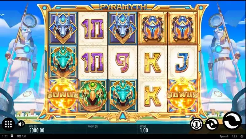 Main Screen Reels - Pyramyth Thunderkick Slots Game
