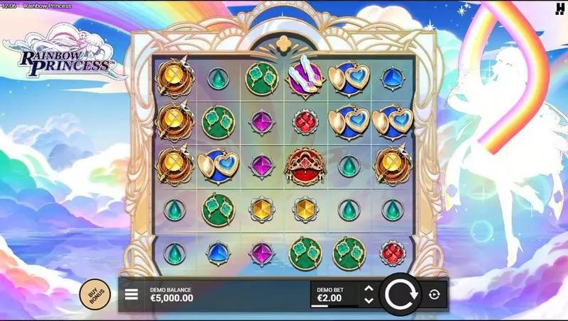 Main Screen Reels - Rainbow Princess Hacksaw Gaming Slots Game