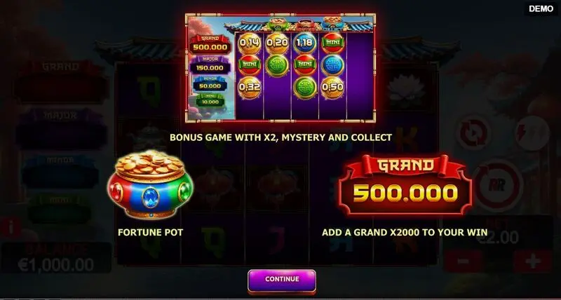 Introduction Screen - Rake it in Pots of Gold Red Rake Gaming Slots Game