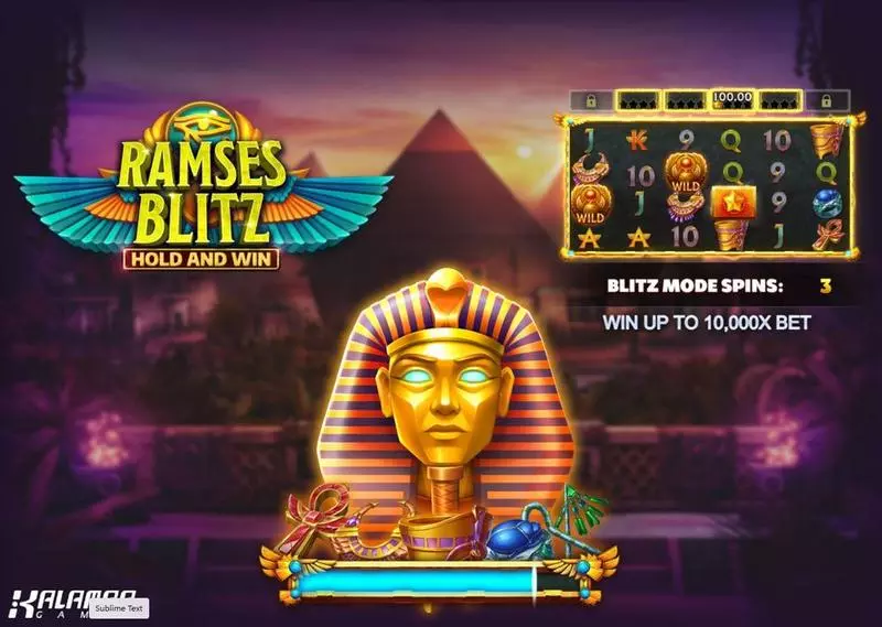 Introduction Screen - Ramses Blitz Hold and Win Kalamba Games Slots Game