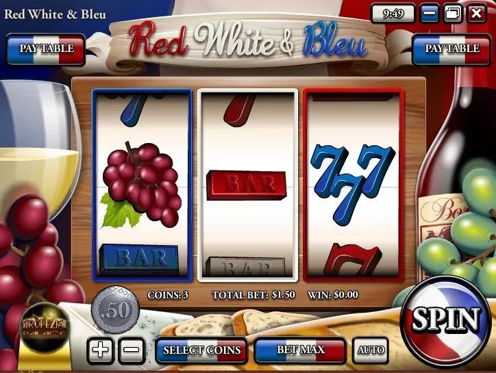 Main Screen Reels - Red White & Blue Rival Slots Game