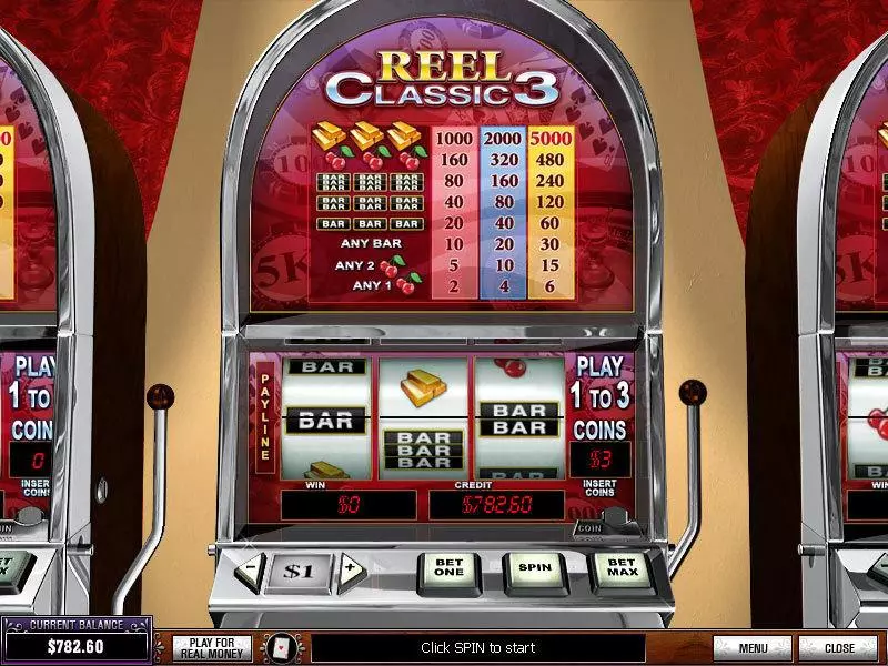 Main Screen Reels - Reel Classic 3 Classic PlayTech Slots Game