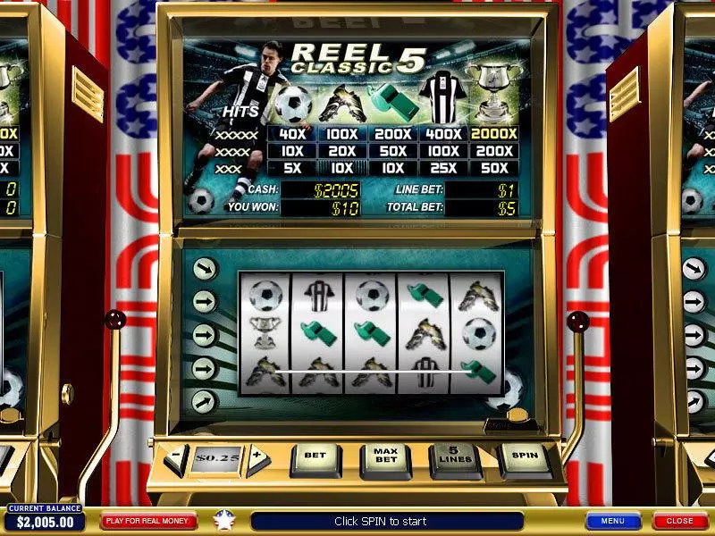 Main Screen Reels - Reel Classic 5 Sport PlayTech Slots Game