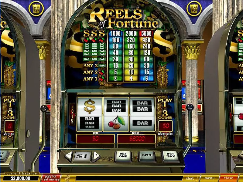 Main Screen Reels - Reels of Fortune PlayTech Slots Game