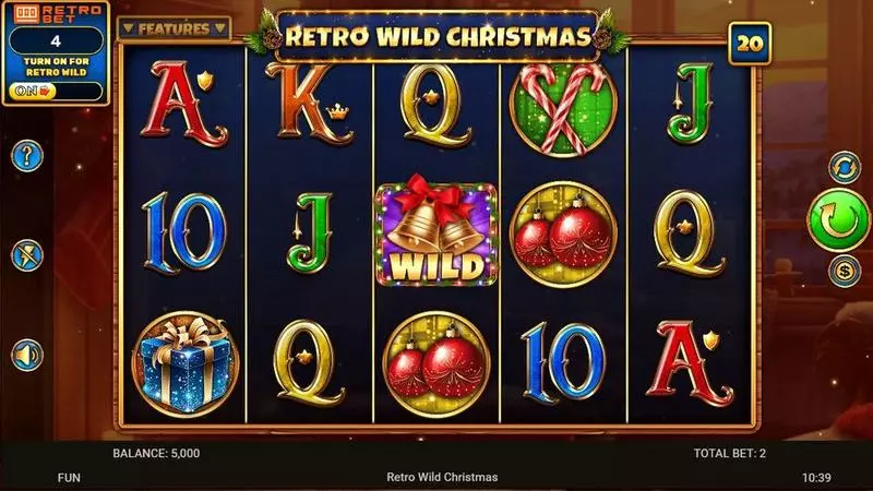 Main Screen Reels - Retro Wild Christmas Spinomenal Slots Game