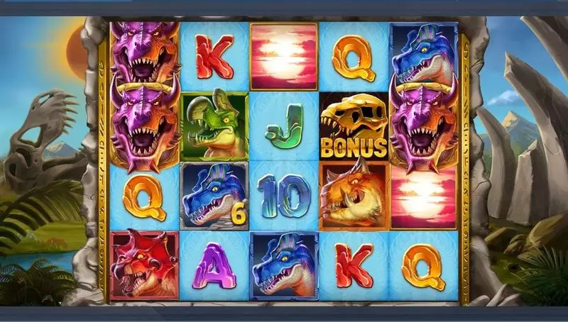 Main Screen Reels - Rex Stampede Elk Studios Slots Game