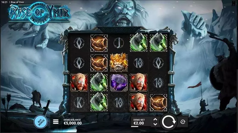 Main Screen Reels - Rise of Ymir Hacksaw Gaming Slots Game
