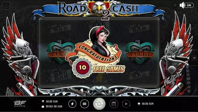 Introduction Screen - Road 2 Cash BF Games Slots Game