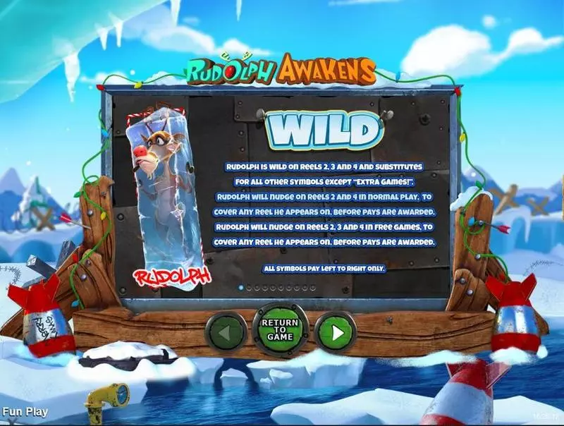Free Spins Feature - Rudolf Awakens RTG Slots Game