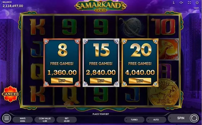 Bonus 1 - Samarkand's Gold Endorphina Slots Game
