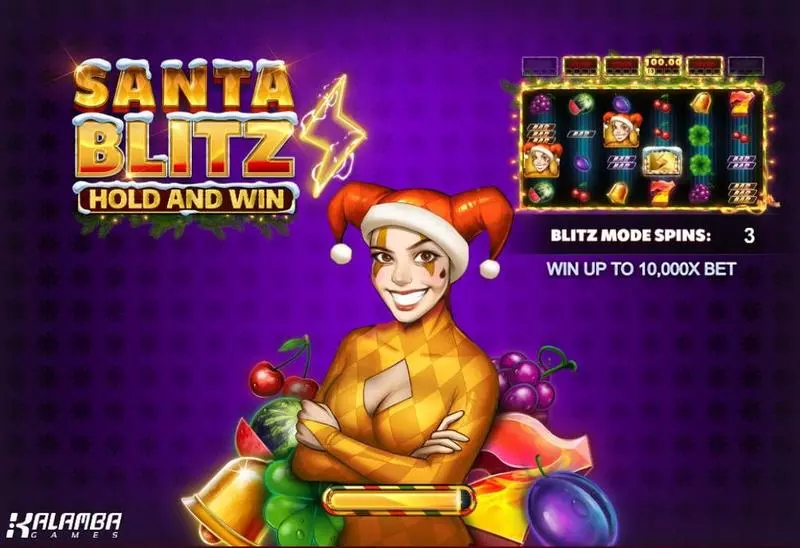 Introduction Screen - Santa Blitz Hold and Win Kalamba Games Slots Game