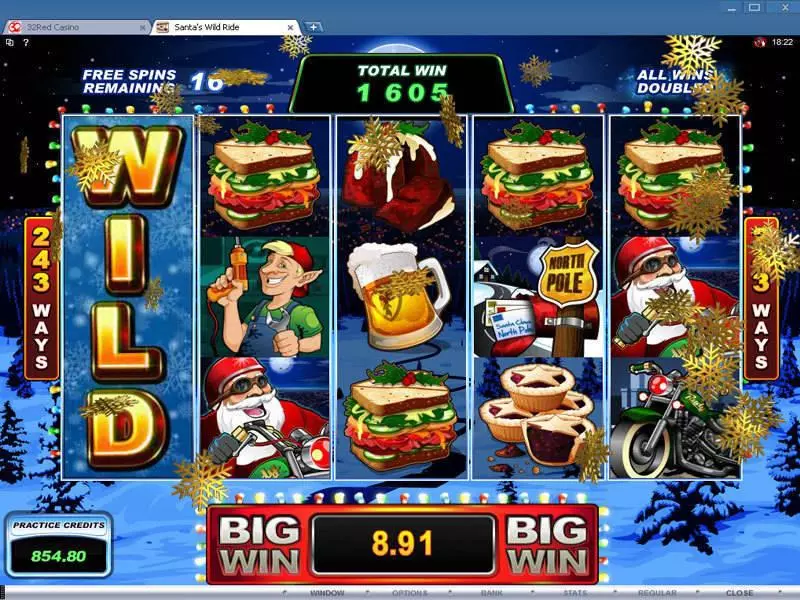 Bonus 3 - Santa's Wild Ride Microgaming Slots Game