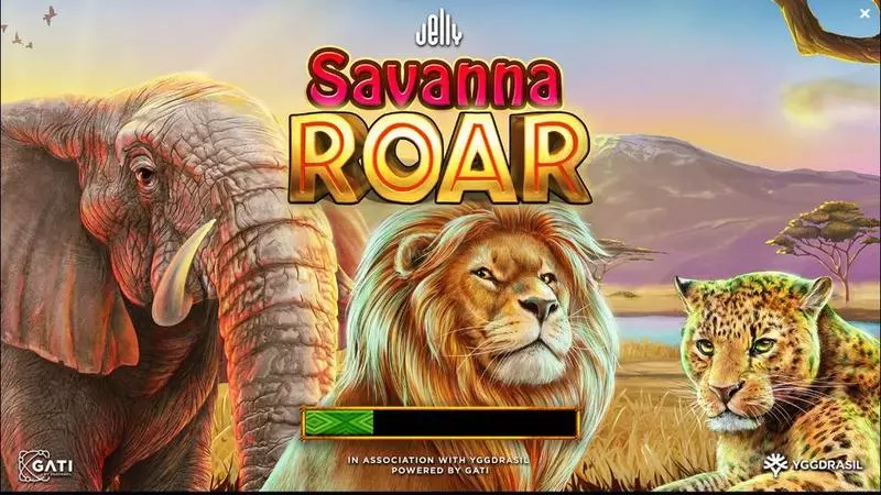 Introduction Screen - Savanna Roar Jelly Entertainment Slots Game