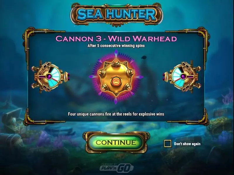 Info and Rules - Sea Hunter Play'n GO Slots Game