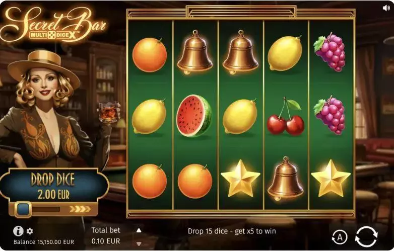 Main Screen Reels - SECRET BAR MULTIDICE X BGaming Slots Game